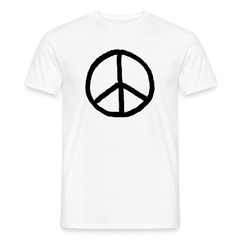 Friedenszeichen - Männer T-Shirt - Weiß - Vorne - AI Model Male 178 dark (178cm)