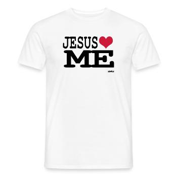 Jesus loves me - foi personnelle - T-shirt homme - blanc - Devant - AI Model Male 178 dark (178cm)