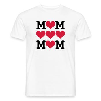 Ich liebe mom - muttertag - Männer T-Shirt - Weiß - Vorne - AI Model Male 178 dark (178cm)