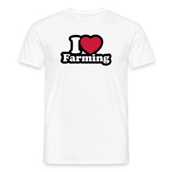 I love farming - T-shirt homme - blanc - Devant - AI Model Male 178 dark (178cm)