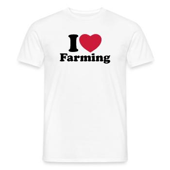 I love farming - T-shirt homme - blanc - Devant - AI Model Male 178 dark (178cm)