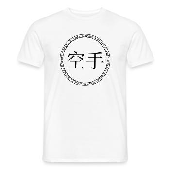 Karate Schriftzeichen Schrift chinesisch japanisch - Männer T-Shirt - Weiß - Vorne - AI Model Male 178 dark (178cm)