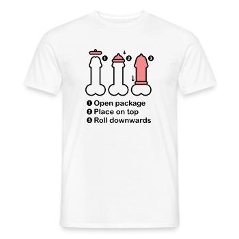manuel de Condom - T-shirt homme - blanc - Devant - AI Model Male 178 dark (178cm)