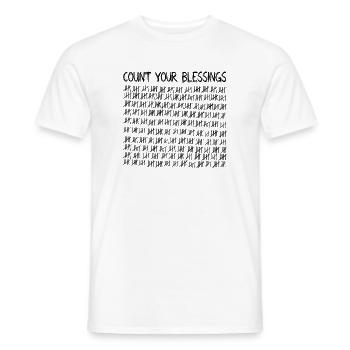 Count Your Blessings - Männer T-Shirt - Weiß - Vorne - AI Model Male 178 dark (178cm)