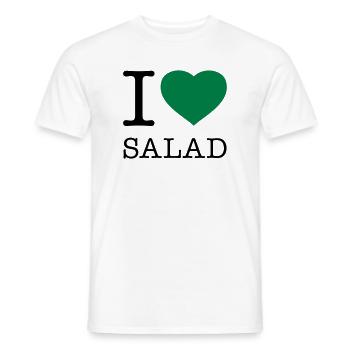 J’ADORE LA SALADE - T-shirt homme - blanc - Devant - AI Model Male 178 dark (178cm)