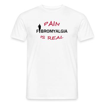 Fibromyalgia - Pain is real Geschenk - T-shirt homme - blanc - Devant - AI Model Male 178 dark (178cm)