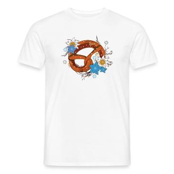 Un bretzel bavarois - T-shirt homme - blanc - Devant - AI Model Male 178 dark (178cm)