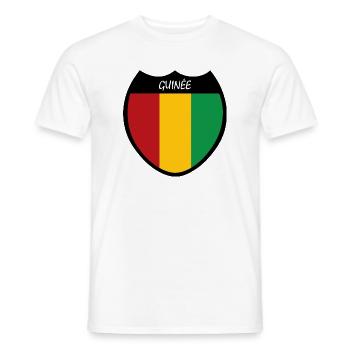 Guinée - T-shirt homme - blanc - Devant - AI Model Male 178 dark (178cm)