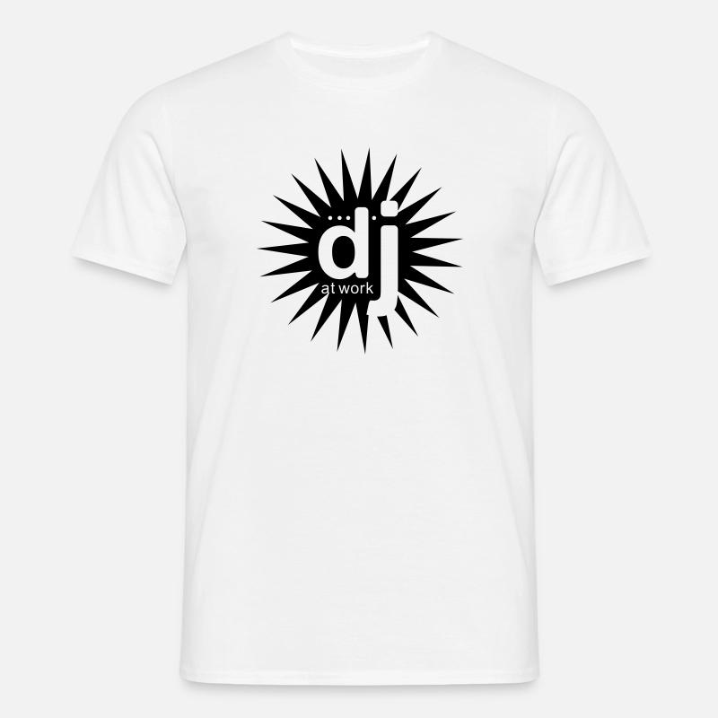 dj_at_work - Men's T-Shirt - white