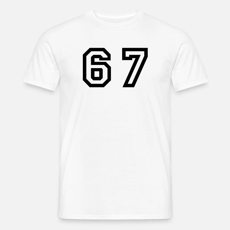 Number - 67 - Sixty Seven - Männer T-Shirt - Weiß