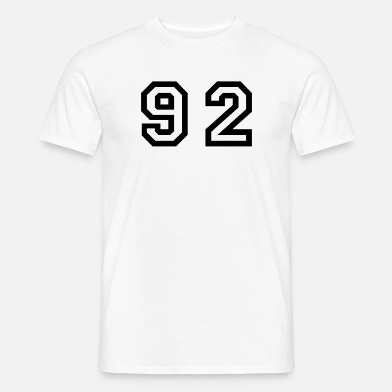 Number - 92 - Ninety Zwei - Männer T-Shirt - Weiß
