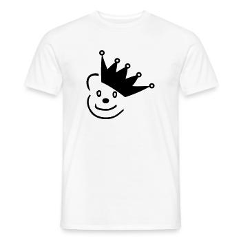 Bear avec la Couronne - T-shirt homme - blanc - Devant - AI Model Male 178 dark (178cm)