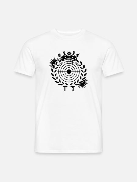 Target with a crown and laurel - Men's T-Shirt - white