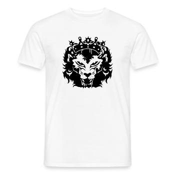 La tête de lion avec une couronne - T-shirt homme - blanc - Devant - AI Model Male 178 dark (178cm)