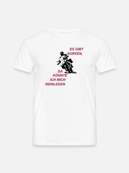 Es gibt Kurven - Männer T-Shirt - Weiß