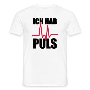 Ich hab Puls - Männer T-Shirt - Weiß - Vorne - AI Model Male 178 dark (178cm)