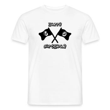 Happy Birthday 60 - Männer T-Shirt - Weiß - Vorne - AI Model Male 178 dark (178cm)