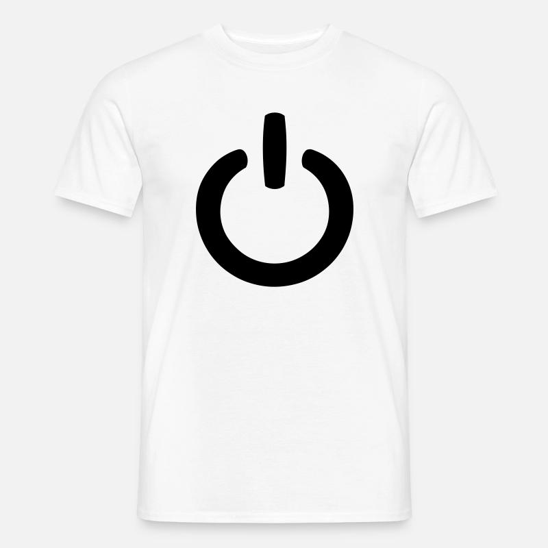 Power Symbol - Männer T-Shirt - Weiß