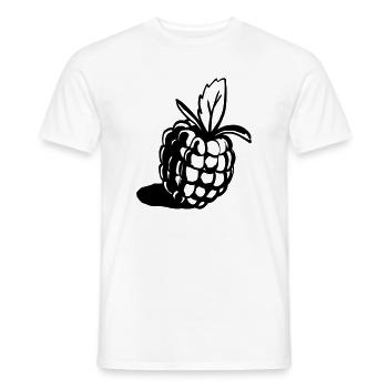 Himbeere Design klassisch - Männer T-Shirt - Weiß - Vorne - AI Model Male 178 dark (178cm)