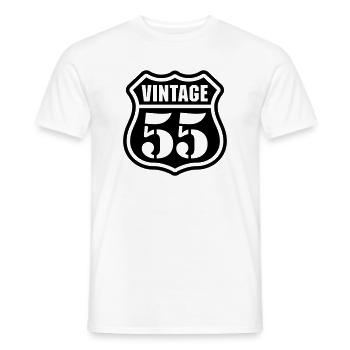 Vintage 55 - Men's T-Shirt - white - Front - AI Model Male 178 dark (178cm)