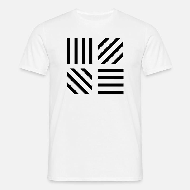 graphic stripe pattern - Men's T-Shirt - white