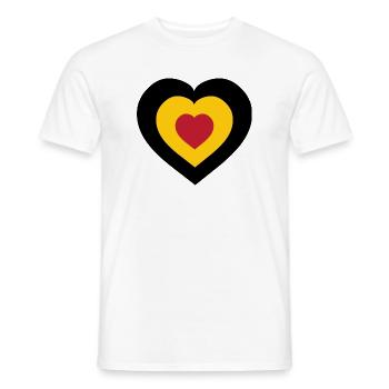 Belgique / België / Belgium - Männer T-Shirt - Weiß - Vorne - AI Model Male 178 dark (178cm)