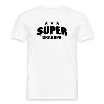 Super Grandpa - T-shirt homme - blanc - Devant - AI Model Male 178 dark (178cm)