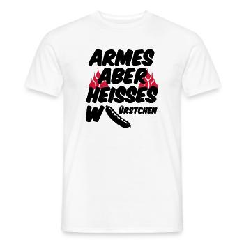 Heisses Würstchen Fleisch Grillen Geschenk Sprüche - Männer T-Shirt - Weiß - Vorne - AI Model Male 178 dark (178cm)