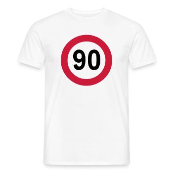 90. Geburtstag , 90 Jahre , Geburtstagsgeschenk(25 - Männer T-Shirt - Weiß - Vorne - AI Model Male 178 dark (178cm)