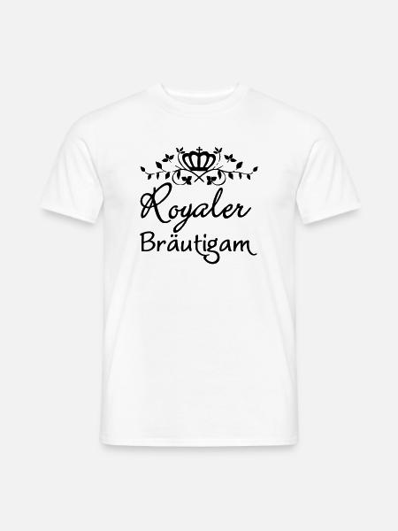 Royaler Bräutigam Geschenk - Männer T-Shirt - Weiß