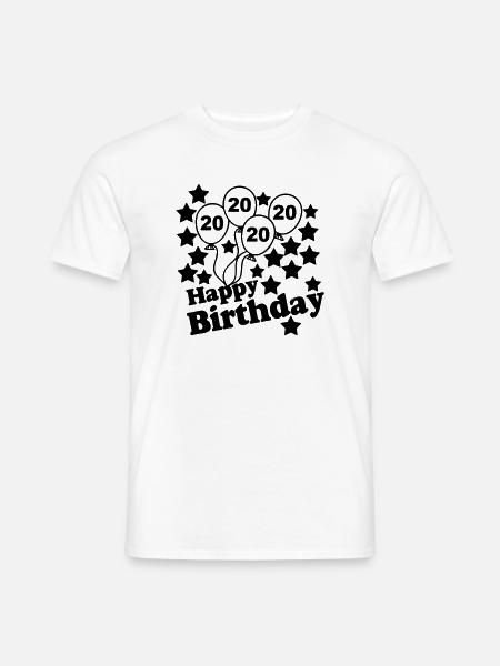20. Geburtstag , Geburtstagsgeschenk , Happy (25) - Männer T-Shirt - Weiß