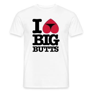 I_love_big_butts - Männer T-Shirt - Weiß - Vorne - AI Model Male 178 dark (178cm)