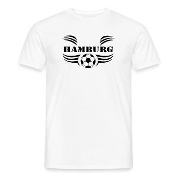 Hamburg , Tradition , Fußball Hamburg (25) - Männer T-Shirt - Weiß - Vorne - AI Model Male 178 dark (178cm)