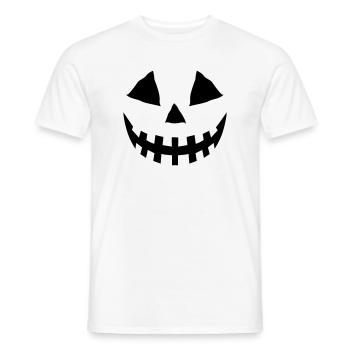 Pumpkin black flex - Men's T-Shirt - white - Front - AI Model Male 178 dark (178cm)