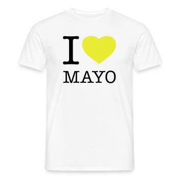 I LOVE MAYONNAISE Mayo - Men's T-Shirt - white - Front - AI Model Male 178 dark (178cm)