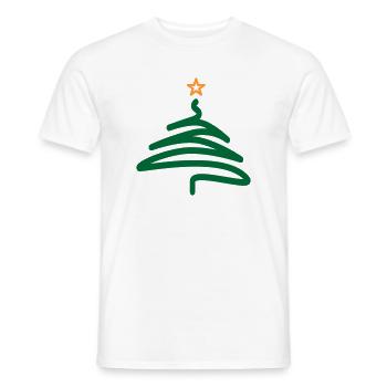 Sapin de Noël - T-shirt homme - blanc - Devant - AI Model Male 178 dark (178cm)