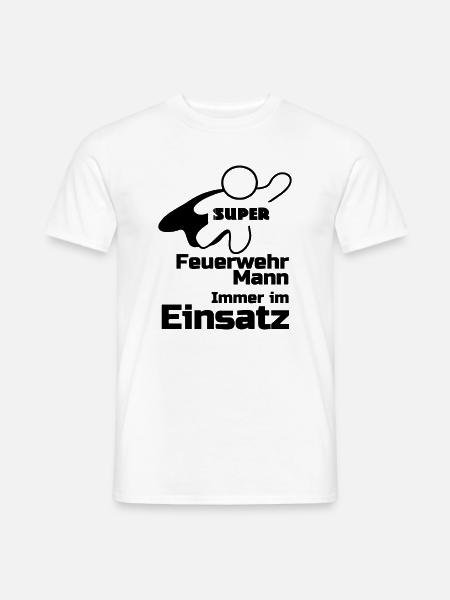 Super Feuerwehrmann Geschenk - Männer T-Shirt - Weiß