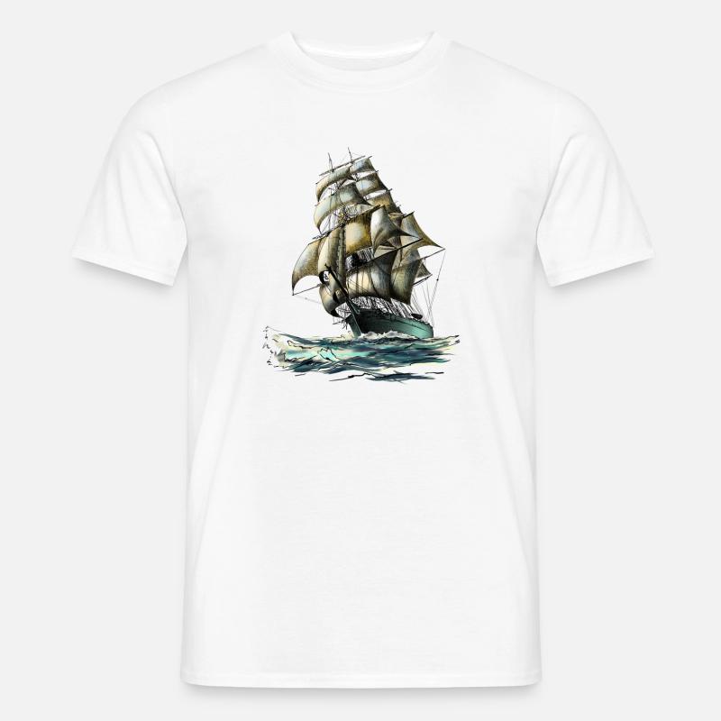 sailing ship - Mænd T-shirt - hvid