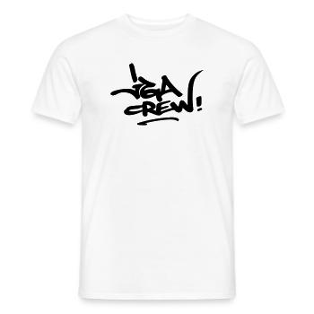 JGA Crew - Männer T-Shirt - Weiß - Vorne - AI Model Male 178 dark (178cm)