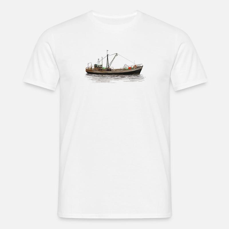 Fishereischiff - Männer T-Shirt - Weiß