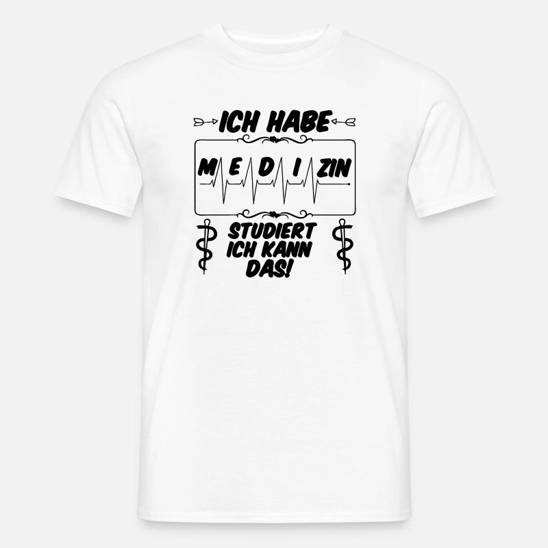 Ich habe Medizin studiert Geschenk - Männer T-Shirt - Weiß