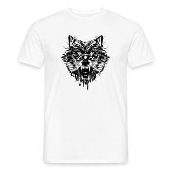 dangerous wolf - Men's T-Shirt - white - Front - AI Model Male 178 dark (178cm)