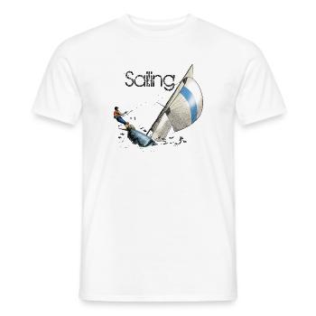 sailing - Men's T-Shirt - white - Front - AI Model Male 178 dark (178cm)
