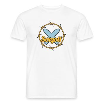 Sexgott | Dildo | Cock - T-shirt homme - blanc - Devant - AI Model Male 178 dark (178cm)
