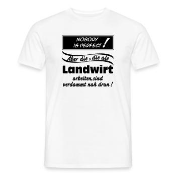 Landwirtschaft , Landwirt , Farmer , Nobody (25) - Männer T-Shirt - Weiß - Vorne - AI Model Male 178 dark (178cm)