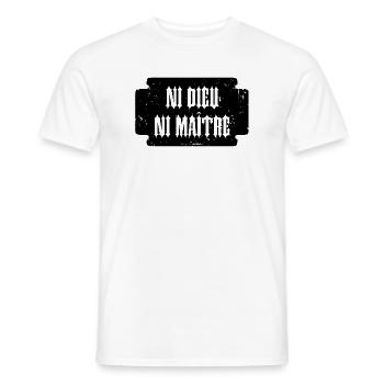 Weder Gott noch Meister - Männer T-Shirt - Weiß - Vorne - AI Model Male 178 dark (178cm)