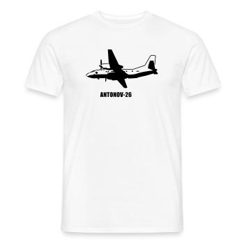 Antonov 26 - Männer T-Shirt - Weiß - Vorne - AI Model Male 178 dark (178cm)