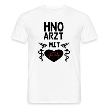 HNO Arzt mit Herz Geschenk - Männer T-Shirt - Weiß - Vorne - AI Model Male 178 dark (178cm)