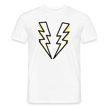 Lightning flash lighting - Men's T-Shirt - white - Front - AI Model Male 178 dark (178cm)