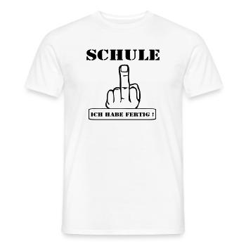 Abschluß Shirt Schule fertig (25) - Männer T-Shirt - Weiß - Vorne - AI Model Male 178 dark (178cm)